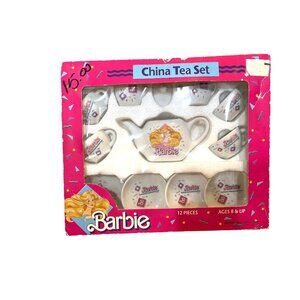Vintage 1989 Barbie 12-Piece China Tea Set For Ages 8+